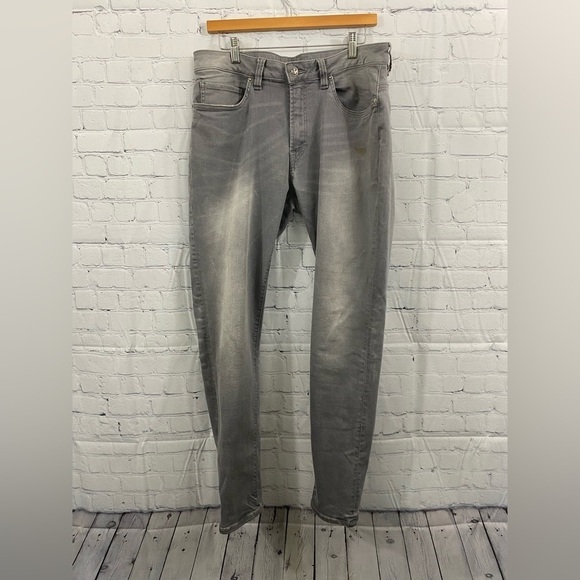 Buffalo David Bitton Black Story Skinny Max Mens 34W x 32L Gray Jeans - Picture 1 of 12